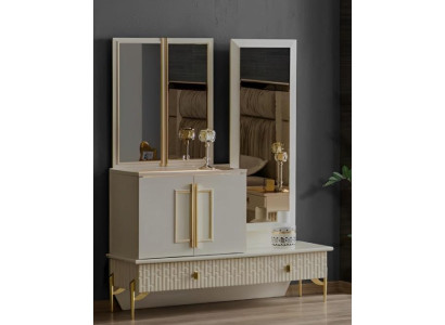 Kaptafel Kaptafel Console Tafel Hout Wit Luxe Moderne Set