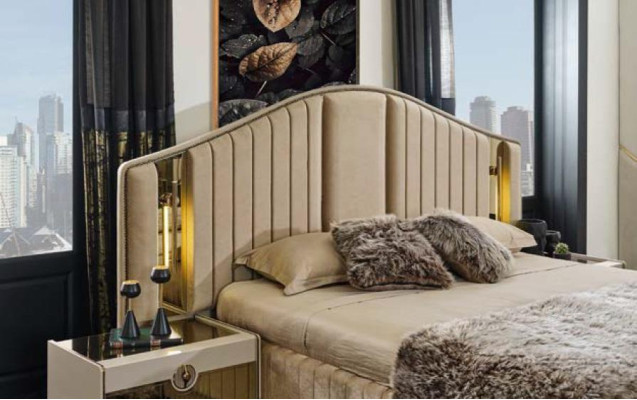 Luxe bed Italiaans ontwerpmeubilair slaapkamerbedden dubbel