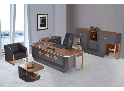 Kantoor meubel set Luxe thuiskantoormeubilair Bureau Kasten Salontafel