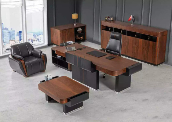 Grote kantoorkast Sideboard Luxe houten meubels Kantoorinrichting Plank