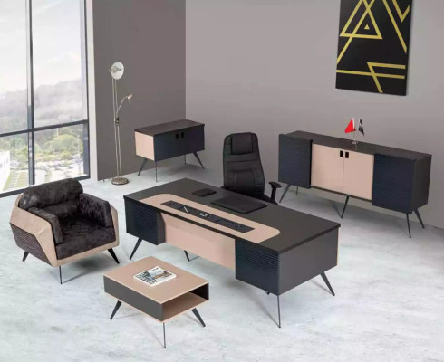 Modern thuiskantoorset Luxe kantoormeubels archiefkast bureau