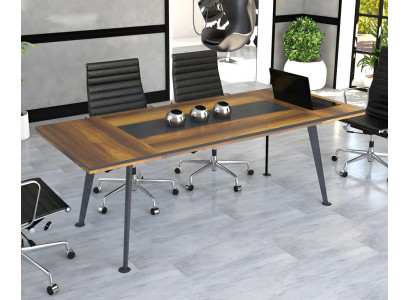 Conferentiemeubels - conferentietafel - vergadertafels groot - tafel bruin hout