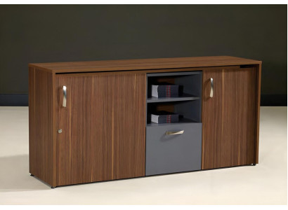 Kantoor kast bureau 2-in-1 functionele kast tafel hout bruin nieuw