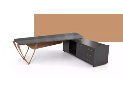 Kantoormeubilair Hoekbureau met laden Moderne thuiskantoortafel