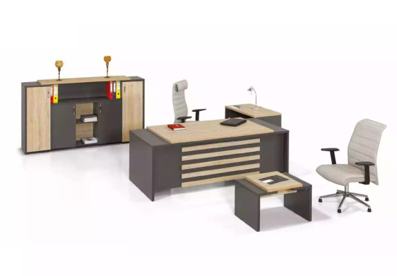 Kantoor set Ontwerper kantoormeubelen Kantoor kast Bureau Luxe 3 delig
