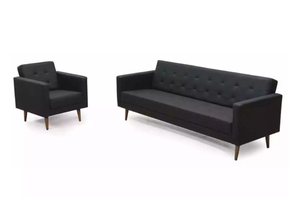 Volledige bankstel, fauteuil, driepersoons bankstel, stijlmeubelen voor thuiskantoor.