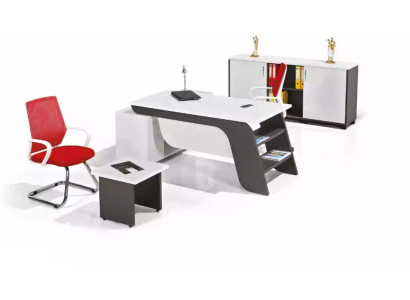 Wit kantoorset hoekbureau kantoormeubilair kast salontafel 3-delig nieuw