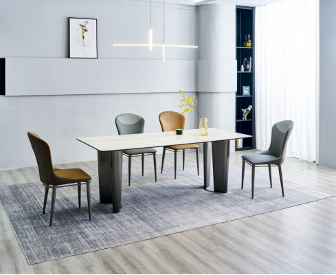 Stijlvolle eetkamerset ontwerptafel 6x stoelen 7-delig luxe set