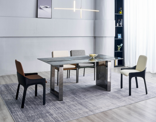 Eetkamer ontwerp set 6x stoelen eetkamerset eetgroep 7-delig set