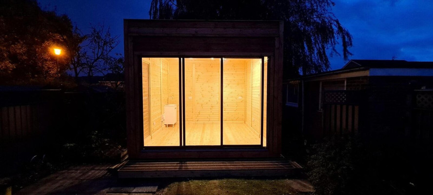 Campinghuis Tuinhuis Houten huis Vakantiehuis Tuinhuisje 354x354x318.