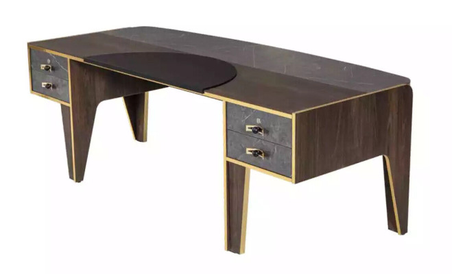 Bureau met laden Kantoor meubels Tafel Luxe kantoor 220x95
