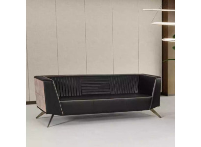 Ontwerper Zwarte gestoffeerde bank Stoffen meubels Kantoor meubels Bank