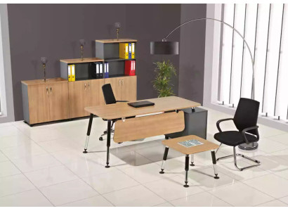 Houten meubels kantoor bureau Archiefkast Salontafel Set Tafel 3-delig