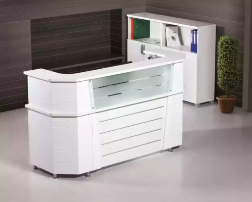 Kantoormeubilair Receptie Ontvangstgebied Witte kantoormeubels Kantoor