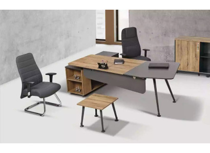 Hoekbureau Tafel Kantoor Tafels Bureaus 2-delig Meubel Directeursbureau