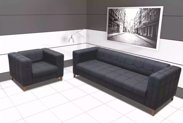 Moderne driezits luxe kantoormeubelen Stijlvolle bank woonkamer