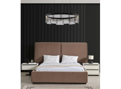 Slaapkamermeubels Slaapkamer set Tweepersoonsbed Bed Nachtkastjes 3-delig Beige