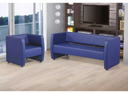 Blauwe complete bankstel kantoorinrichting luxe zitgroep