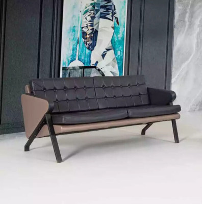 Twee luxe tweezits zitmeubels voor kantoorinrichting Moderne bankstel