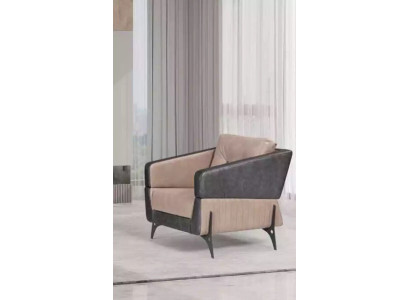 Beige fauteuil Werkkamer Textiel Meubels Luxe Zitje Beklede stoel Fauteuil
