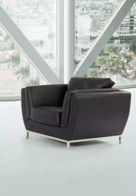 Zwarte fauteuil voor werkkamer, kantoor, luxe meubels, bekleding van stof, nieuw