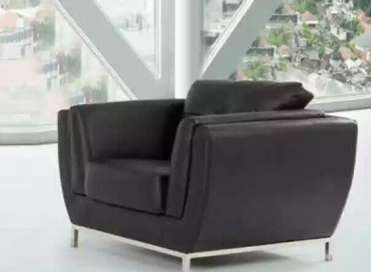 Zwarte fauteuil voor werkkamer, kantoor, luxe meubels, bekleding van stof, nieuw