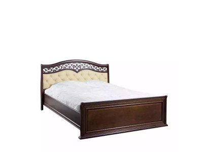 Luxueus slaapkamerbed ontwerp gestoffeerd tweepersoons hotelbed.