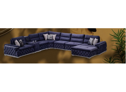 Hoekbank U-vorm Chesterfield bank Woonkamer meubels Italiaanse stijl.