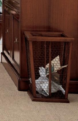 Mand papierwinkel metalen mand kantoormeubilair Italiaans design luxe papiermand prullenbak nieuw