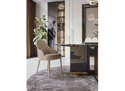 Stoel eetkamermeubelen natuur houten meubelen fauteuil design meubelen eetkamer Bizzotto