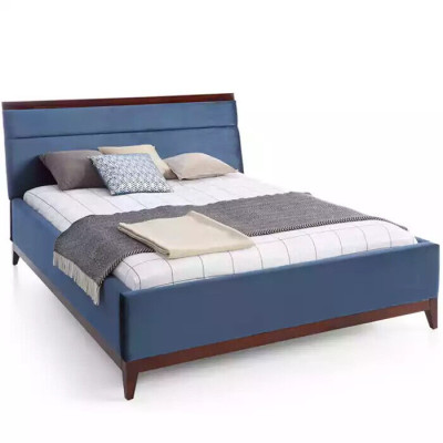 Bed slaapkamer luxe meubels in blauwe kleur Nieuwigheid voor uw interieurs.