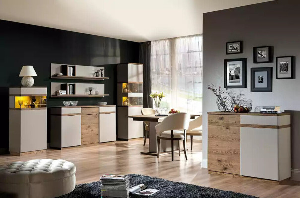 Ladenkast met 3 laden Dressoir wit Houten dressoir modern