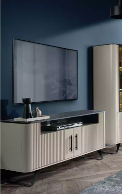 Tv-stand dressoir ladekast tv laag dressoir laden houten kast