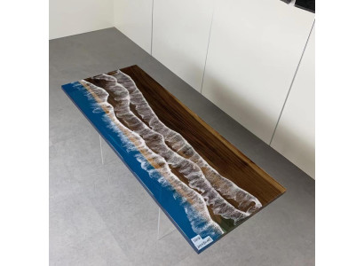 Moderne eettafel epoxy meubels designer tafel epoxyhars tafels 121x51cm