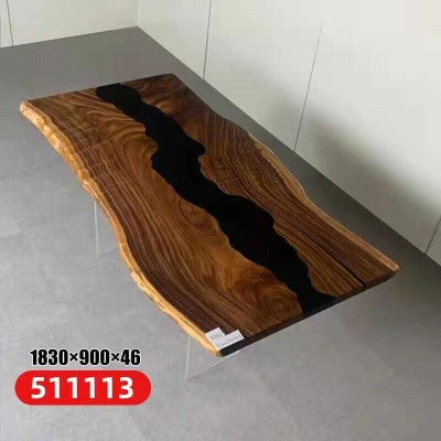 Epoxiehars Riviertafel Echt hout Zwart Water Tafel Epoxy Meubels Nieuw
