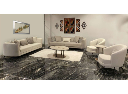 Luxe bankstel 3+3+1+1 zits set design bank gestoffeerde banken moderne 4-delig