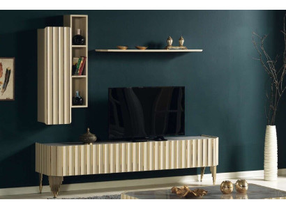 Modern Set 3-delige woonkamer meubels Designer tv-standaard planken wandkast