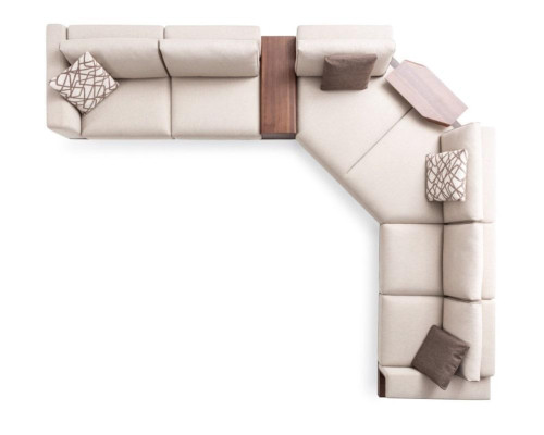 Stoffen bank hoekbank L-vorm bank stoffen banken grijs moderne meubels bankstellen.