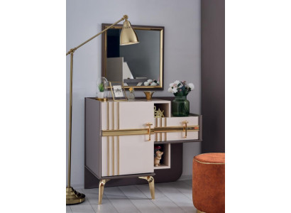 Kaptafel console slaapkamer meubilair ontwerp hout met metalen grijs nieuw