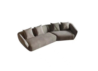 Exclusieve luxe 4-zits bank stoffen zitting moderne textielmeubels grijs kleur