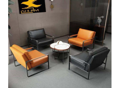 Stoel Bekleding Zitter Modern Design Lederen Stoel Lounge Luxe Woonkamer
