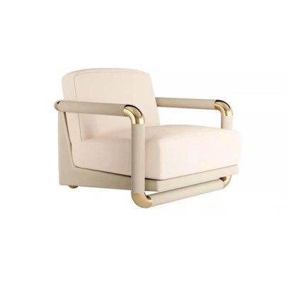 Stijlvolle Stoel Beige Stoel TV Bank 1 Zitsbank Stofstoffen