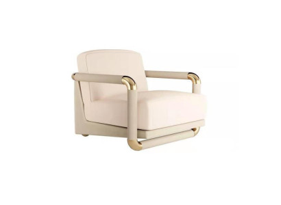 Stijlvolle Stoel Beige Stoel TV Bank 1 Zitsbank Stofstoffen