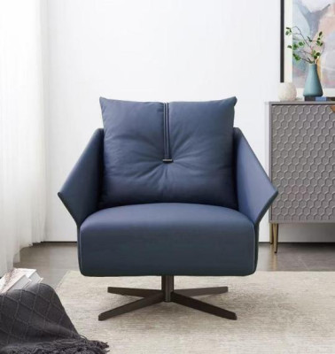 Fauteuil zits woonkamer blauw Modern design luxe zitmeubelen Relax club nieuw