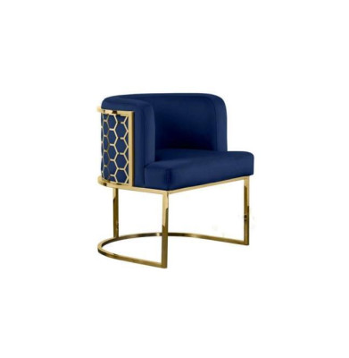 Moderne stoel eetkamer clubstoelen gestoffeerde stoel blauwe fauteuil nieuwe lounge