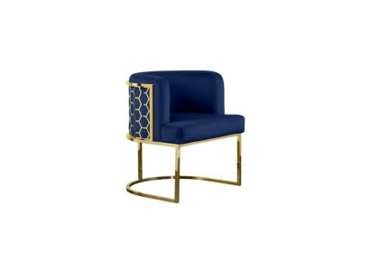 Moderne stoel eetkamer clubstoelen gestoffeerde stoel blauwe fauteuil nieuwe lounge