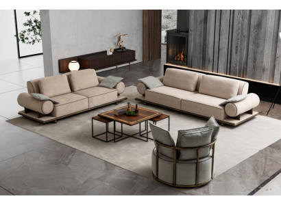 Luxe bankstel bankstel banken 4 3 1 zits stof 3-delig bankstel set