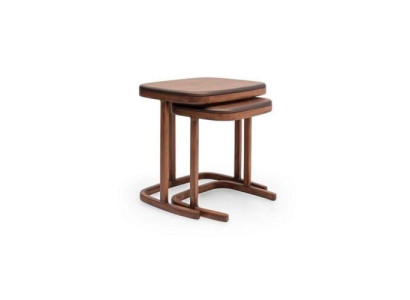 Bruine bijzettafel set woonkamer salontafel set koffietafels