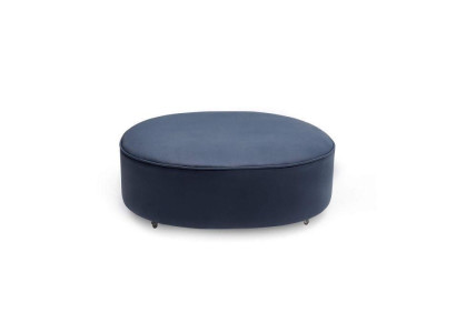 Blauwe Ronde Ottoman Designer Woonkamer Edele Voetenbank Beklede Meubels