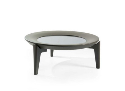 Grijze ronde salontafel Moderne salontafel Luxe bijzettafel